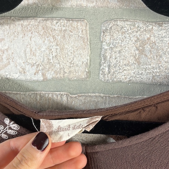 Altar’d State Brown Embroidered Dress- Size L - Picture 5 of 6